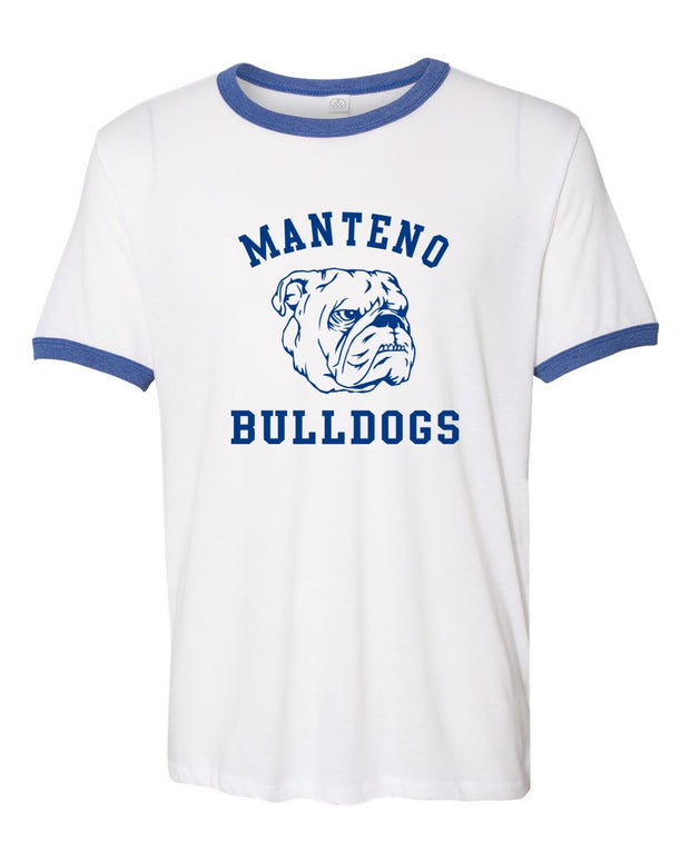 Adult Manteno Bulldogs Ringer T-Shirt
